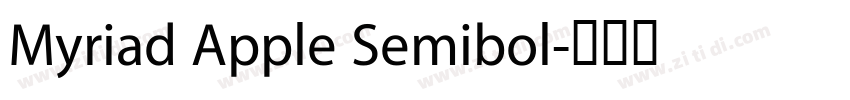 Myriad Apple Semibol字体转换